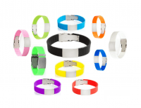 Multi-color silicone adjustable Elite ID with metal plate 240 * 18mm