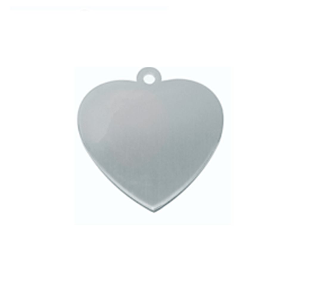 ID Heart 316 Silver Stainless Steel 18.5 * 20 Mm